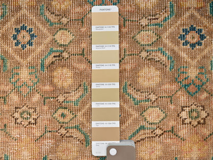 Brown 2'5" x 9'7" Vintage Hand knotted Wool Rug - Sku: O01700