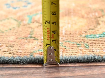Brown 2'5" x 9'7" Vintage Hand knotted Wool Rug - Sku: O01700