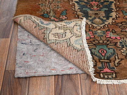 Brown 2'9" x 8'6" Vintage Hand knotted Wool Rug - Sku: O01701