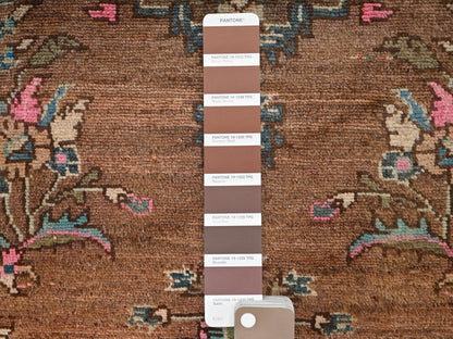 Brown 2'9" x 8'6" Vintage Hand knotted Wool Rug - Sku: O01701