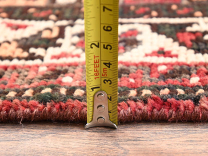 Shiraz Vintage hand-knotted wool rug in Red & Ivory, 5'3" x 7'7" — SKU O01703 (view 6)