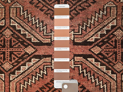 Brown 3'7" x 6'1" Vintage Hand knotted Wool Rug - Sku: O01706
