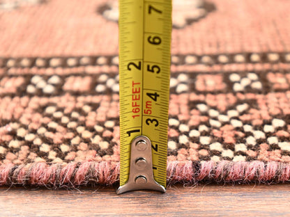 Brown 3'7" x 6'1" Vintage Hand knotted Wool Rug - Sku: O01706