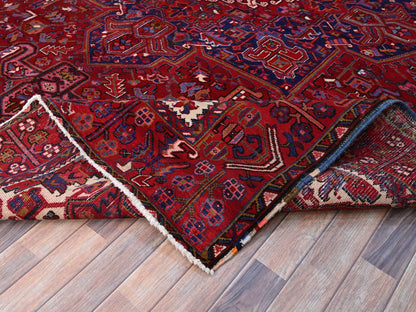 Red 9'8" x 12'7" Traditional Hand knotted Wool Rug - Sku: O0170