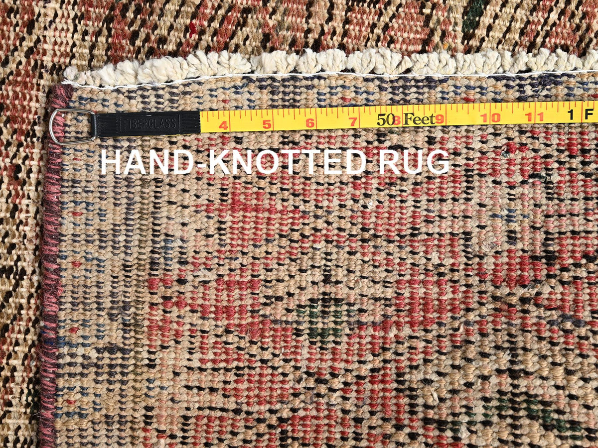 Vintage hand-knotted wool rug in Red & Brown, 2'9" x 4'6" — SKU O01711 (view 7)