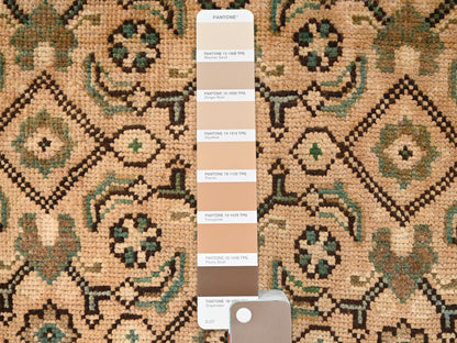 Brown 2'5" x 7'6" Vintage Hand knotted Wool Rug - Sku: O01714