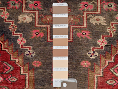 Brown 2'11" x 9'10" Vintage Hand knotted Wool Rug - Sku: O01717