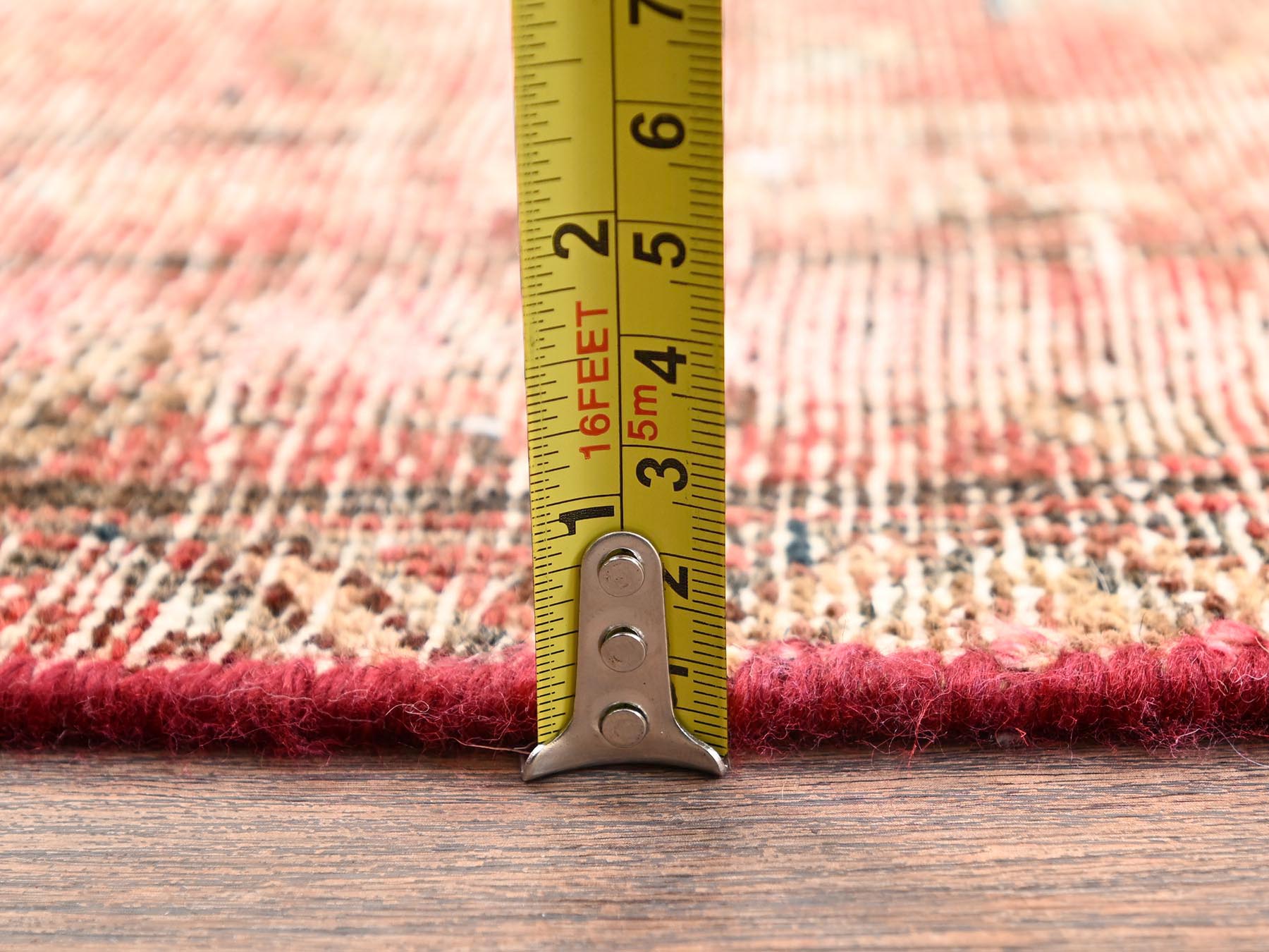 Hamadan Vintage hand-knotted wool runner in Red, 3'2" x 6'5" — SKU O01718 (view 6)