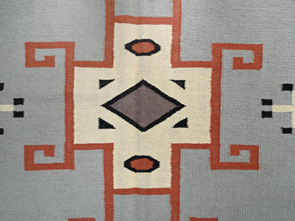 Tribal & Geometric hand-knotted wool rug in Gray & Black, 8'2" x 9'10" — SKU O01731 (view 2)