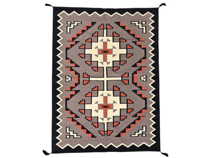 Brown 5'2" x 6'10" Tribal & Geometric Hand woven Wool Rug - Sku: O01732