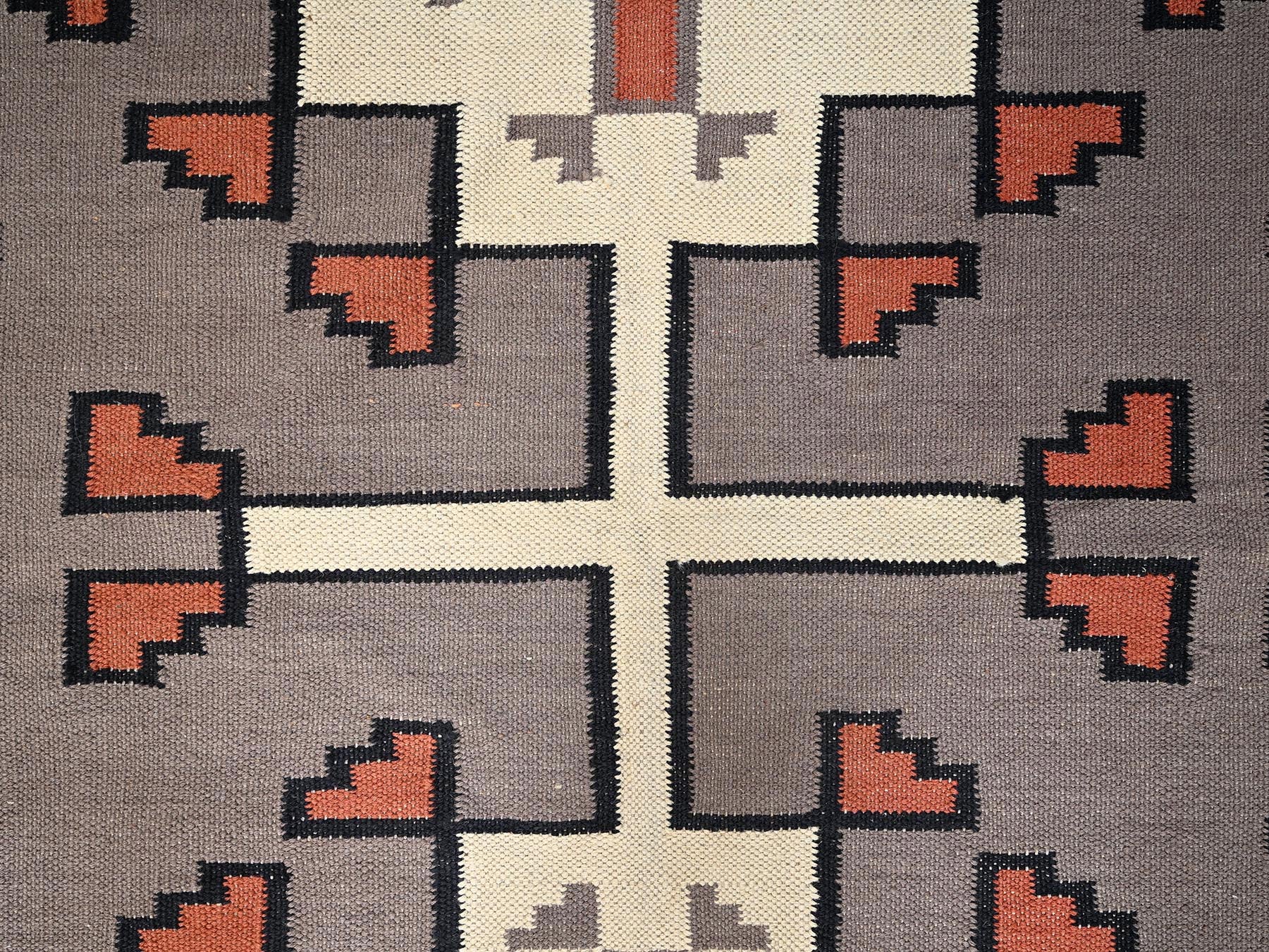 Brown 5'2" x 6'10" Tribal & Geometric Hand woven Wool Rug - Sku: O01732