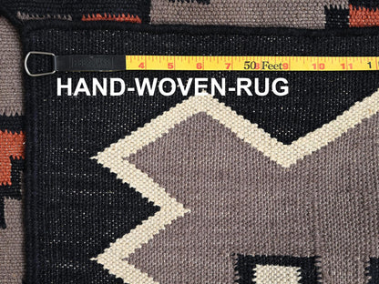 Brown 5'2" x 6'10" Tribal & Geometric Hand woven Wool Rug - Sku: O01732