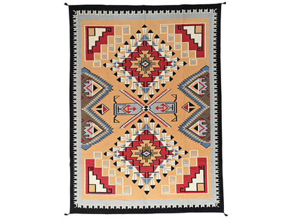 Brown 10'2" x 13'9" Tribal & Geometric Hand woven Wool Rug - Sku: O01738