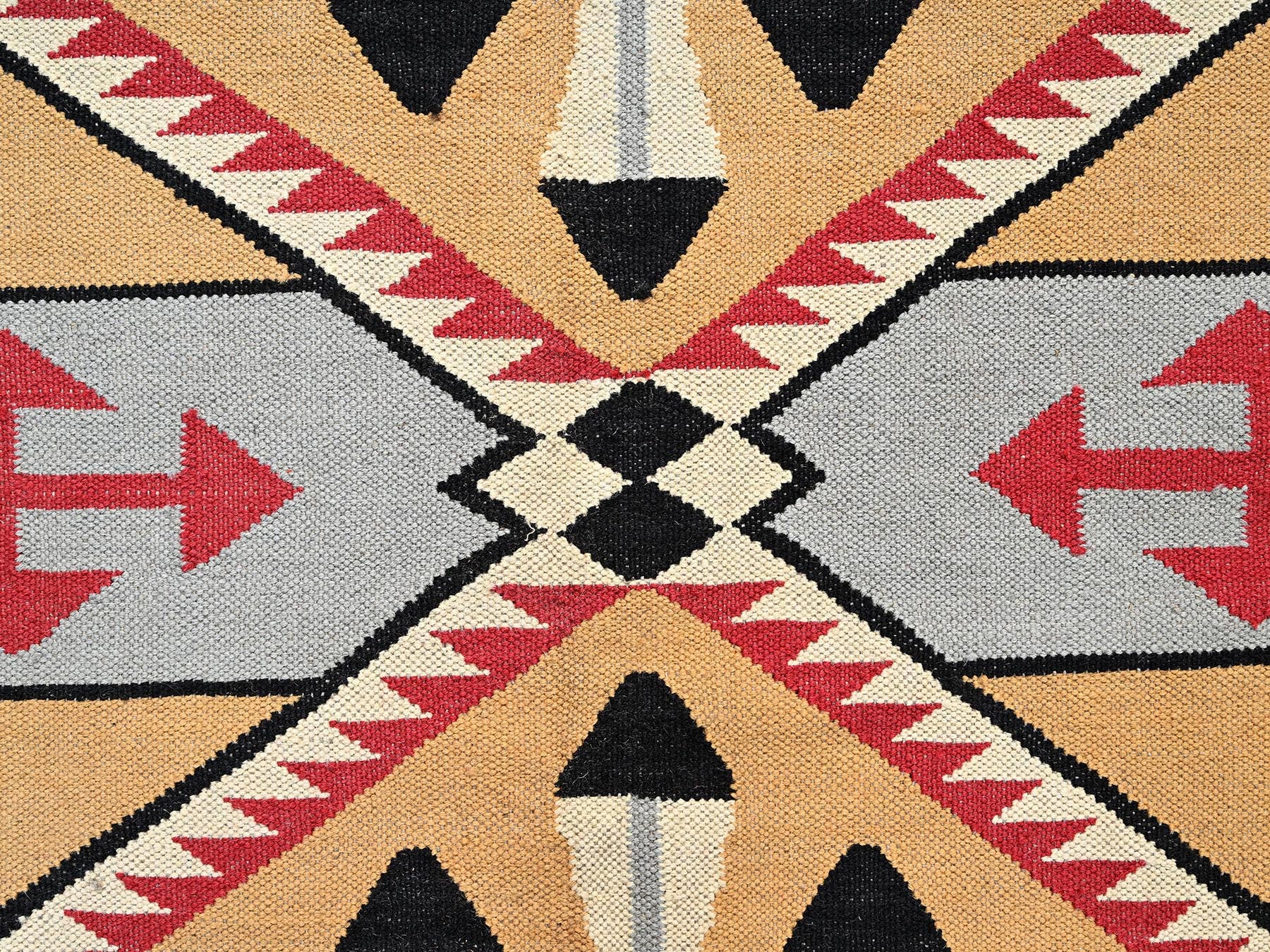 Brown 10'2" x 13'9" Tribal & Geometric Hand woven Wool Rug - Sku: O01738