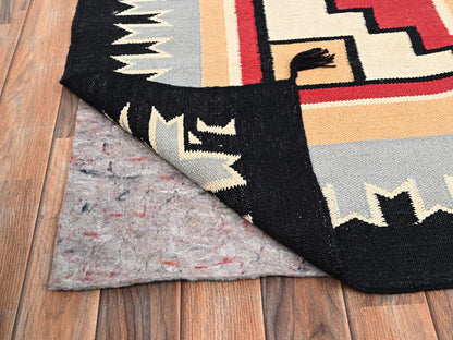 Orange 9'2" x 11'11" Tribal & Geometric Hand woven Wool Rug - Sku: O01741