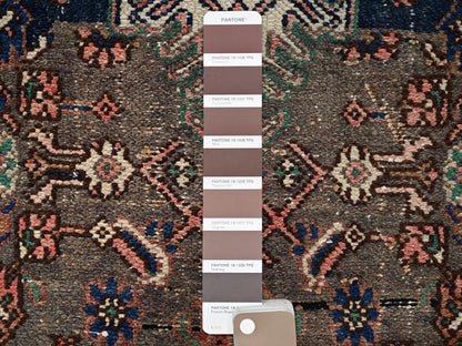Brown 2'8" x 8'9" Vintage Hand knotted Wool Rug - Sku: O01746