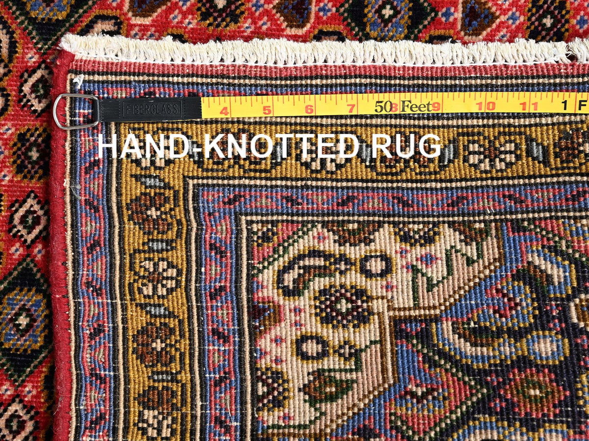 Hamadan Vintage hand-knotted wool runner in Red & Yellow, 3'2" x 9'2" — SKU O01748 (view 7)