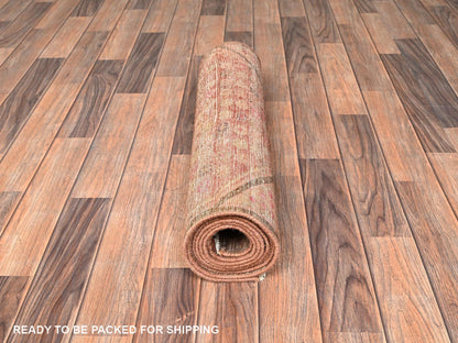 Vintage hand-knotted wool runner in Red, 2'5" x 9'5" — SKU O01752 (view 5)