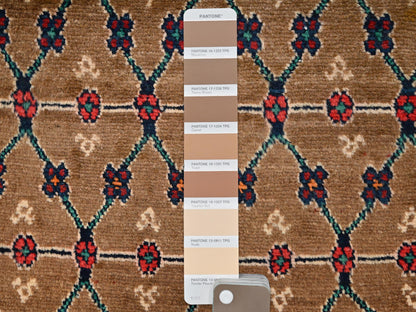 Brown 3'0" x 8'2" Vintage Hand knotted Wool Rug - Sku: O01762