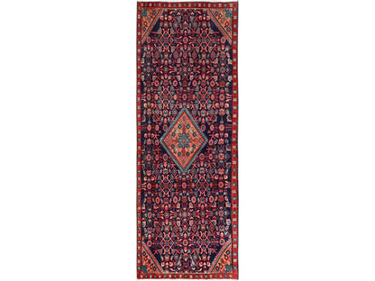 Blue 2'10" x 8'6" Vintage Hand knotted Wool Rug - Sku: O01763