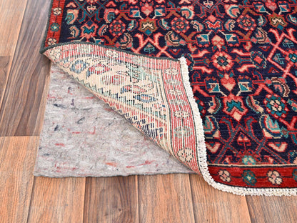 Blue 2'10" x 8'6" Vintage Hand knotted Wool Rug - Sku: O01763