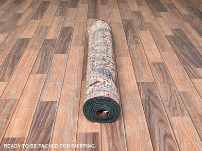 Blue 2'10" x 8'6" Vintage Hand knotted Wool Rug - Sku: O01763