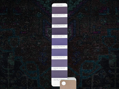 Vintage hand-knotted wool runner in Overdyed, 2'10" x 8'11" — SKU O01764 (view 4)