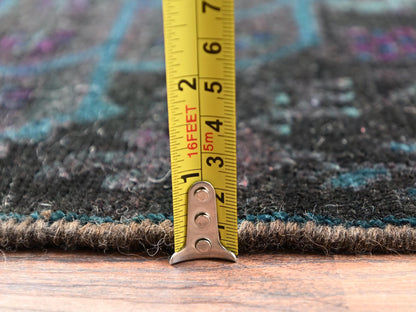 Vintage hand-knotted wool runner in Overdyed, 2'10" x 8'11" — SKU O01764 (view 6)