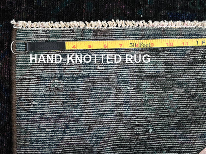 Vintage hand-knotted wool runner in Overdyed, 2'10" x 8'11" — SKU O01764 (view 7)