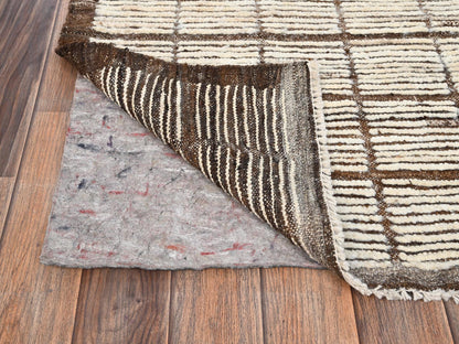 Ivory 2'9" x 9'5" Tribal & Geometric Hand knotted Wool Rug - Sku: O01765