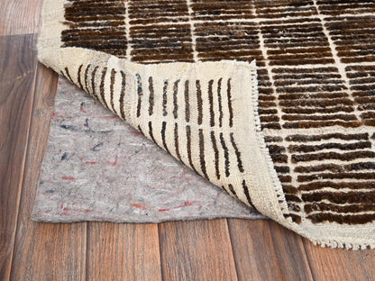 Brown 2'9" x 7'9" Tribal & Geometric Hand knotted Wool Rug - Sku: O01766