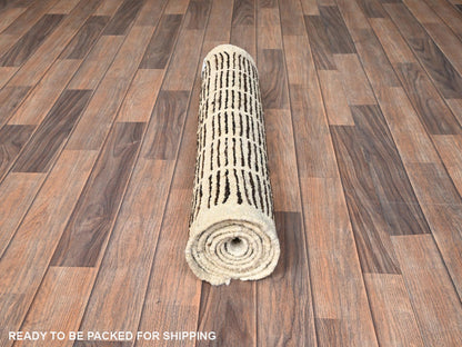 Brown 2'9" x 7'9" Tribal & Geometric Hand knotted Wool Rug - Sku: O01766