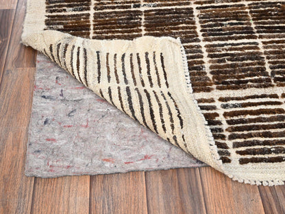 Brown 2'8" x 7'8" Tribal & Geometric Hand knotted Wool Rug - Sku: O01768