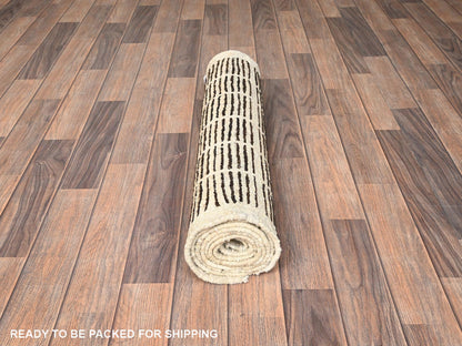 Brown 2'8" x 7'8" Tribal & Geometric Hand knotted Wool Rug - Sku: O01768