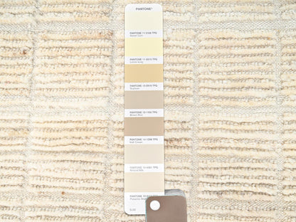 Tribal & Geometric hand-knotted wool rug in Ivory, 2'3" x 2'9" — SKU O01781 (view 4)