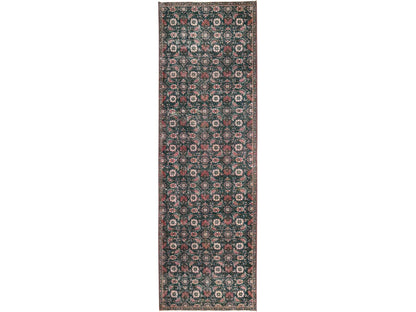 Tabriz Vintage hand-knotted wool runner in Green, 2'8" x 8'5" — SKU O01784