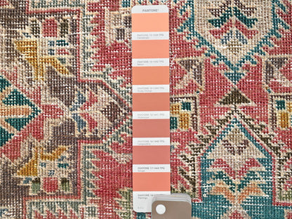 Red 2'7" x 5'10" Vintage Hand knotted Wool Rug - Sku: O01788