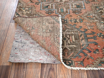 Pink 2'10" x 11'3" Vintage Hand knotted Wool Rug - Sku: O01795