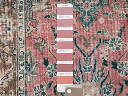 Pink 3'1" x 13'2" Vintage Hand knotted Wool Rug - Sku: O01797