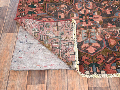 Red 2'10" x 9'9" Vintage Hand knotted Wool Rug - Sku: O01800