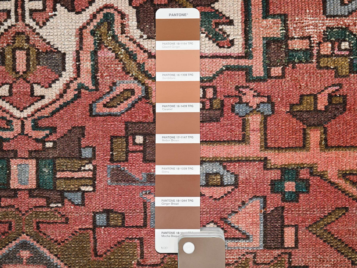 Vintage hand-knotted wool runner in Red, 2'10" x 9'9" — SKU O01800 (view 4)
