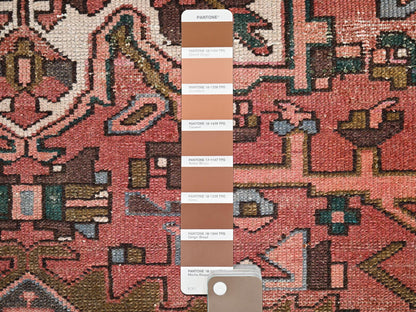 Vintage hand-knotted wool runner in Red, 2'10" x 9'9" — SKU O01800 (view 4)