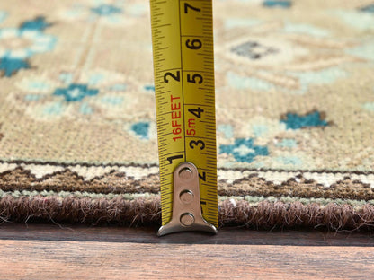 Brown 2'5" x 12'11" Vintage Hand knotted Wool Rug - Sku: O01801