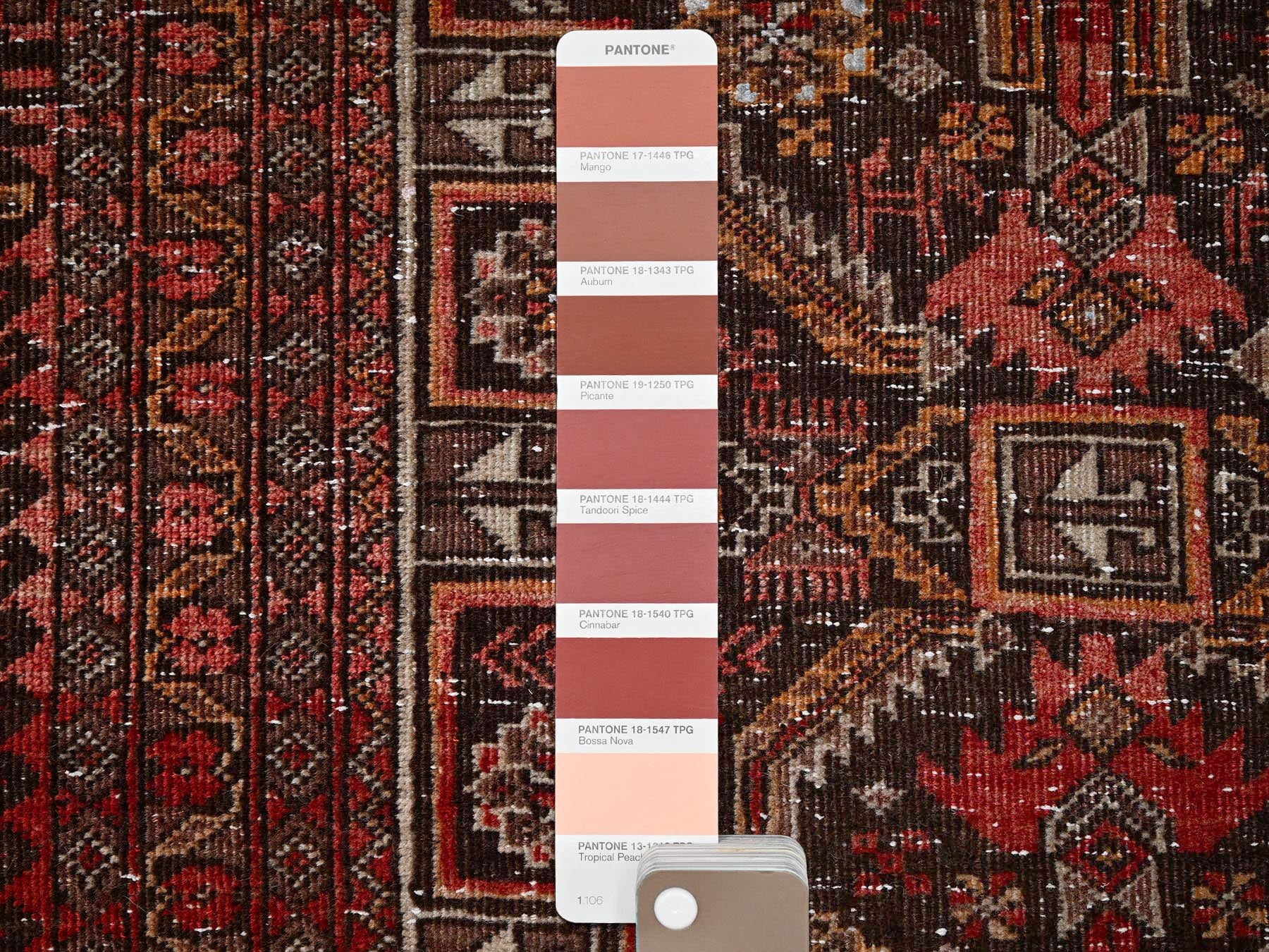 Baluch Vintage hand-knotted wool runner in Red, 3' x 5'11" — SKU O01806 (view 4)