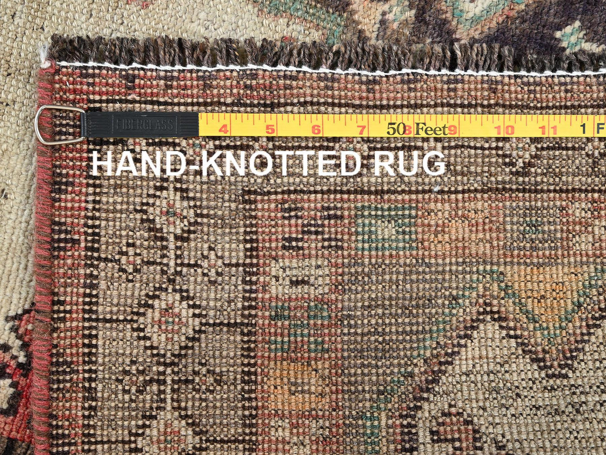 Shiraz Vintage hand-knotted wool rug in Ivory & Gray, 4' x 6'4" — SKU O01809 (view 7)
