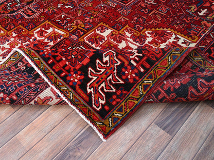Red 9'11" x 12'8" Traditional Hand knotted Wool Rug - Sku: O0180