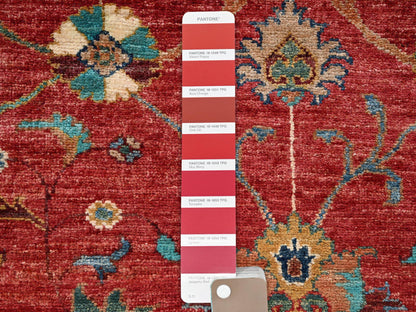 Kazak hand-knotted wool runner in Red, 2'9" x 9'11" — SKU O01818 (view 4)