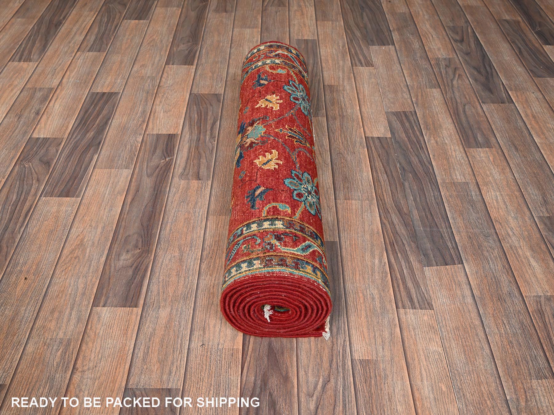 Kazak hand-knotted wool runner in Red, 2'9" x 9'11" — SKU O01818 (view 5)