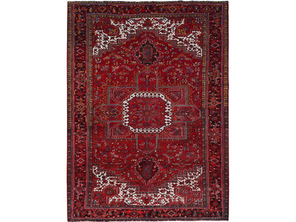 Red 10'2" x 13'8" Traditional Hand knotted Wool Rug - Sku: O0181