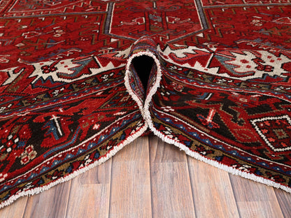Red 10'2" x 13'8" Traditional Hand knotted Wool Rug - Sku: O0181